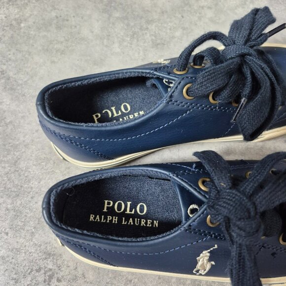 Polo Ralph Lauren Navy Blue Sneakers Boys size 12 - Picture 5 of 6